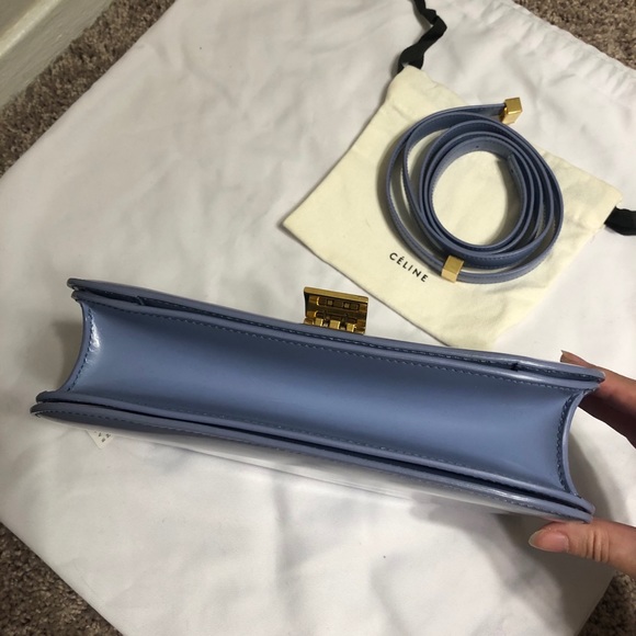 NWT Celine Medium Classic Box Flap Light Blue RARE - Picture 7 of 9